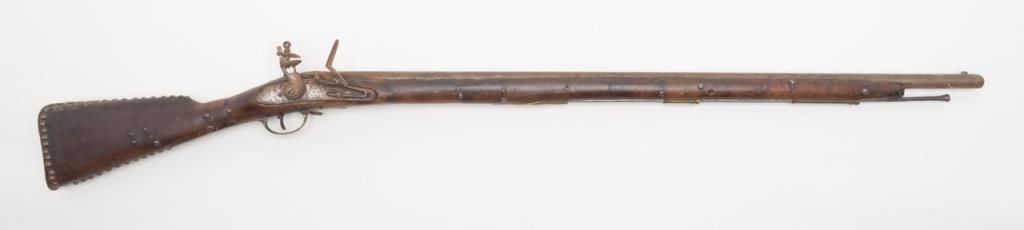 Well-worn Brown Bess Indian tacked rifle showing lots of character ...