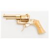 Image 3 : Beautiful engraved gold plated pinfire revolver,  7.65mm cal., 2-3/4” barrel, folding trigger, bone 