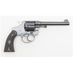 Colt Police Positive DA revolver, .38 cal., 5”  barrel, blue finish, checkered hard rubber grips,  #