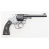 Image 1 : Colt Police Positive DA revolver, .38 cal., 5”  barrel, blue finish, checkered hard rubber grips,  #