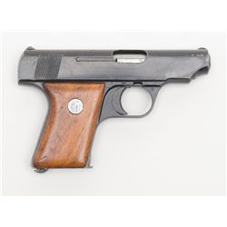 Erma Model EP-25 semi-auto pistol, 6.35mm cal.,  2-1/2” barrel, blue finish, wood medallion grips,  