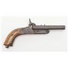 Image 1 : European SxS folding trigger pinfire pistol, .54  cal., 5” octagon barrel, engraved frame, scalloped