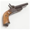 Image 8 : European SxS folding trigger pinfire pistol, .54  cal., 5” octagon barrel, engraved frame, scalloped