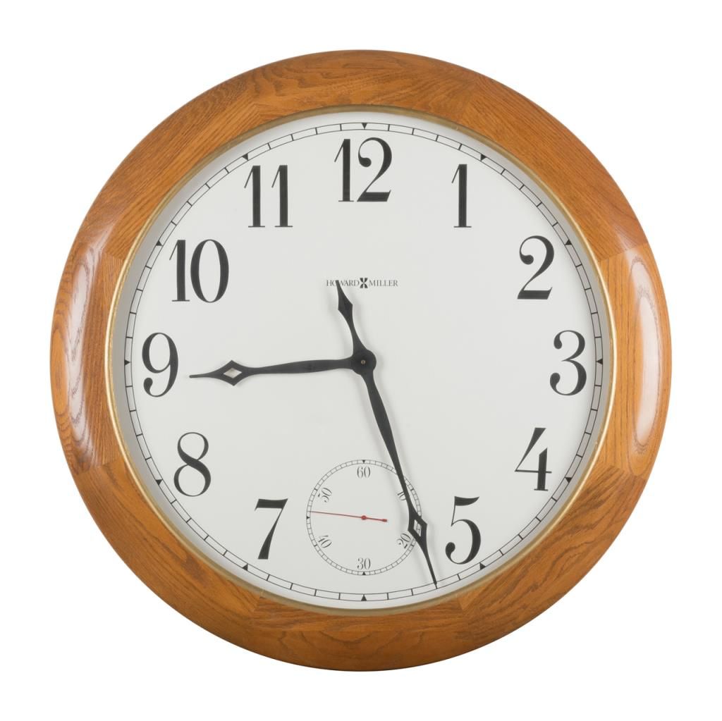 Large Howard Miller Battery Operated Wall Clock Approx 34 Diameter Large howard miller battery operated wall clock approx 34 diameter