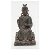 Image 1 : Qing Dynasty iron and bronze Buddha of Chinese  origin; approx. 9-3/4” seated with armor-like  warri