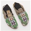 Image 1 : 19th to 20th Century classic American Indian  beaded moccasins showing age; good condition but  some