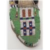 Image 2 : 19th to 20th Century classic American Indian  beaded moccasins showing age; good condition but  some