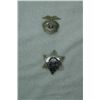 Image 1 : Fictitious  Wayne Co. Sheriff’s Dept. uniform  badge and Kenova Police Dept. cap badge used in  the 