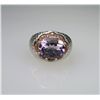 Image 1 : Amethyst and Diamond Accent Ring with approx. 4.00  carat Amethyst surrounded by 6 accent Diamonds  