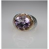 Image 2 : Amethyst and Diamond Accent Ring with approx. 4.00  carat Amethyst surrounded by 6 accent Diamonds  