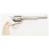Image 1 : Colt Bisley Model Single Action revolver, .45 Colt  cal., 7-1/2” barrel, nickel finish, raised carve