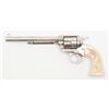 Image 2 : Colt Bisley Model Single Action revolver, .45 Colt  cal., 7-1/2” barrel, nickel finish, raised carve