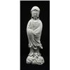 Image 1 : 19” Blanc’d Chin porcelain statue signed “He Chao  Zong” who was born in the Ming period and worked 