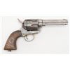 Image 1 : Copy of a Colt SAA revolver, .44 cal., 4-3/4”  barrel, wood grips, #450 in overall fair  condition; 