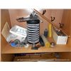 Image 2 : WOOD SHELF WITH MISCELLANEOUS HARDWARE