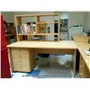 Image 1 : WOOD TABLE W/ SHELF DESK CPU