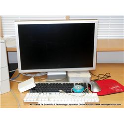 MAC MINI CPU DESK W/ MAC 21” MONITOR & PS