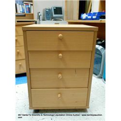4-DRAWER WOOD CABINET/ MOBILE