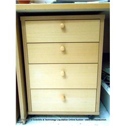 4-DRAWER WOOD CABINET/ MOBILE
