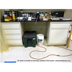 6-DRAWER METAL AND SLATE LAB WORKBENCH