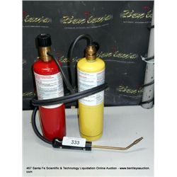 BERNZ-O-MATIC OXYGEN & MAP GAS 16 OZ TANKS W/ NOZZLE