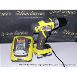 RYOBI HJP002 12 VOLT CORDLESS DRILL W/ BATTERY & CHARGER