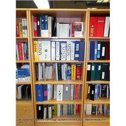 WOOD SHELF: CONTENTS-MANUELS, BOOKS & BINDERS