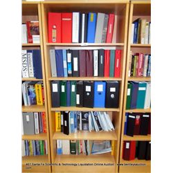 WOOD SHELF: CONTENTS-MANUELS, BOOKS & BINDERS