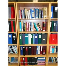 WOOD SHELF: CONTENTS-MANUELS, BOOKS & BINDERS