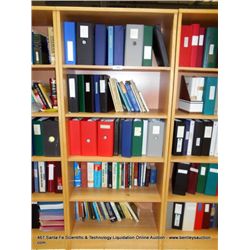 WOOD SHELF: CONTENTS-MANUELS, BOOKS & BINDERS