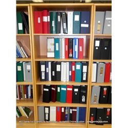 WOOD SHELF: CONTENTS-MANUELS, BOOKS & BINDERS