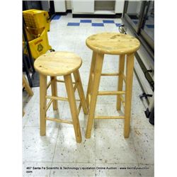 WOOD STOOLS 2X MONEY
