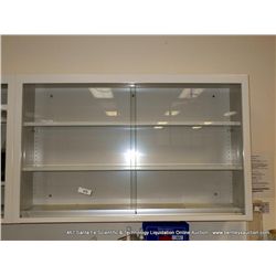 KEWAUNEE VWR FISHER SCIENTIFIC SLIDING GLASS CABINET
