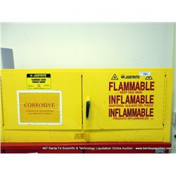 JUSTRITE 2-DOOR YELLOW FLAMMABLE STORAGE CABINET