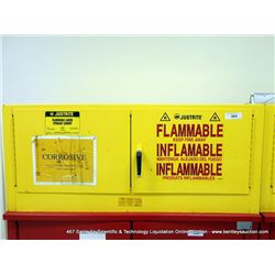 JUSTRITE 2-DOOR YELLOW FLAMMABLE STORAGE CABINET