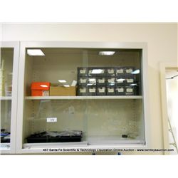KEWAUNEE VWR FISHER SCIENTIFIC SLIDING GLASS DOOR CABINET