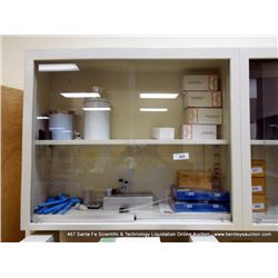 KEWAUNEE VWR FISHER SCIENTIFIC SLIDING GLASS CABINET
