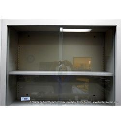 KEWAUNEE WALL MOUNTED GLASS & METAL LAB CABINET