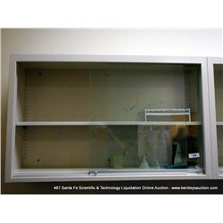 KEWAUNEE WALL MOUNTED GLASS & METAL LAB CABINET