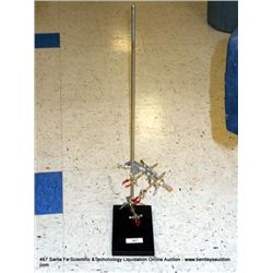 SLATE BASE LAB STAND W/ LAB CLAMPS