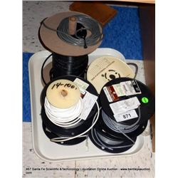 TRAY: MISCELLANEOUS SPOOLS OF WIRE 7X MONEY