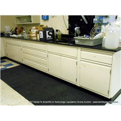 KEWAUNEE METAL & SLATE LAB CABINET/ TABLE W/ SINK