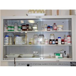BRAND KEWANEE CABINET W/ 2 SLIDING GLASS DOORS