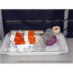 GLASS TRAY: MISCELLANEOUS LAB GLASSWARE