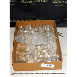 BOX: MISCELLANEOUS PYREX LAB GLASSWARE