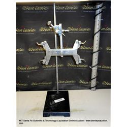 METAL BASE LAB STAND W/ CLAMPS