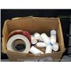 Image 1 : BOX: MISCELLANEOUS LAB HARDWARE-TAPE, RUBBERBANDS