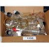 Image 1 : BOX: MISCELLANEOUS GLASSWARE-TUBES, STOPPERS