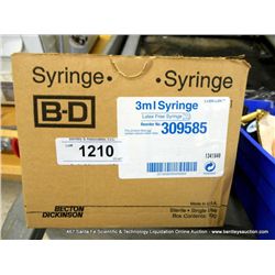 BOX: 3ML SYRINGE LATEX FREE