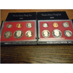 1980 & 1981 US PROOF SETS (WITH BOXES)